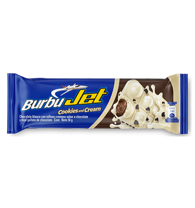 Chocolatina BurbuJet Cookies And Cream x50Gr